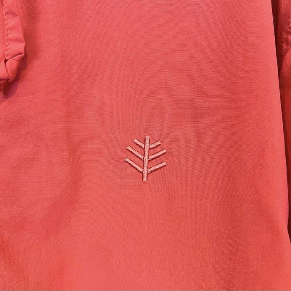 Coolibar Packable Sun protection Hooded Nylon Jacket Pull-on Anorak Peachy Pink - Picture 5 of 12